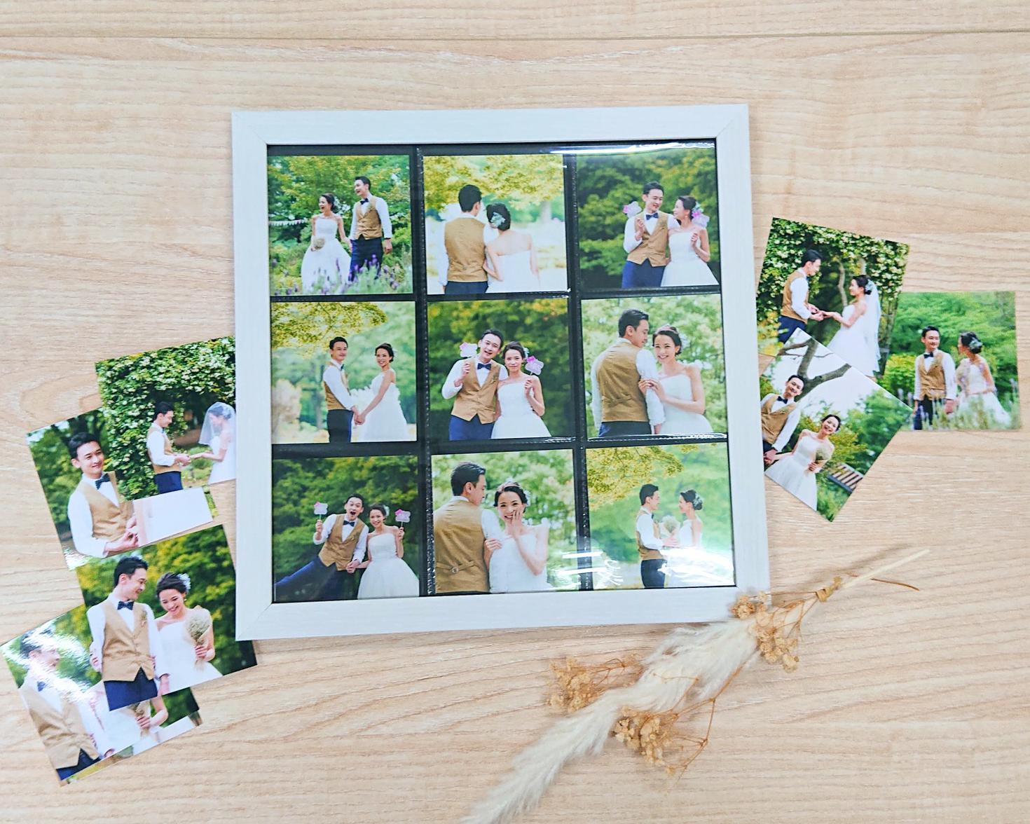 ウエディングフォトとましかくフォトフレーム