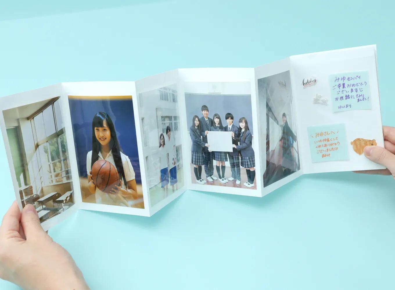 完成!メッセージを書いたり、シールを貼ったりしてもカワイイ。